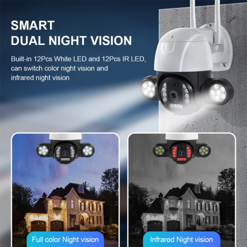QX55 3.0 millions de pixels IP65 Imperméable Appareil photo 2.4G Wireless IP, prise en charge de la détection de mouvement et de la vision audio et de la nuit à deux voies, carte UE SH15EU1695-09