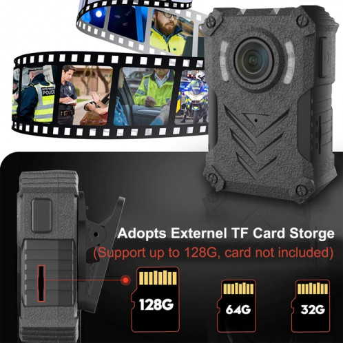 A12 1080P HD 150 degrés Enregistreur de champ d'angle de vue avec clip, support Infrarouge Night Vision & TF SH02181098-09