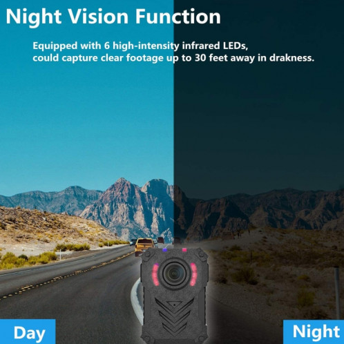 A12 1080P HD 150 degrés Enregistreur de champ d'angle de vue avec clip, support Infrarouge Night Vision & TF SH02181098-09