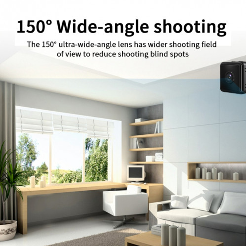 X6D HD 1080P Maison de surveillance de la maison sans fil à domicile, Support Infrarouge Night Vision & Détection de mouvement et carte TF (Blanc) SH225W533-013