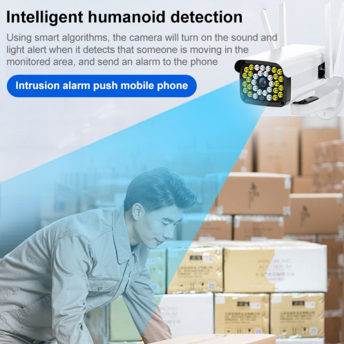 DIFANG DF-36Q Outdoor Surveillance HD Caméra IP, Support VOIX Interphone et Vision Night Vision & Figure humaine et carte TF, WIFI + HD PTZ rotation, SD38EU1178-010