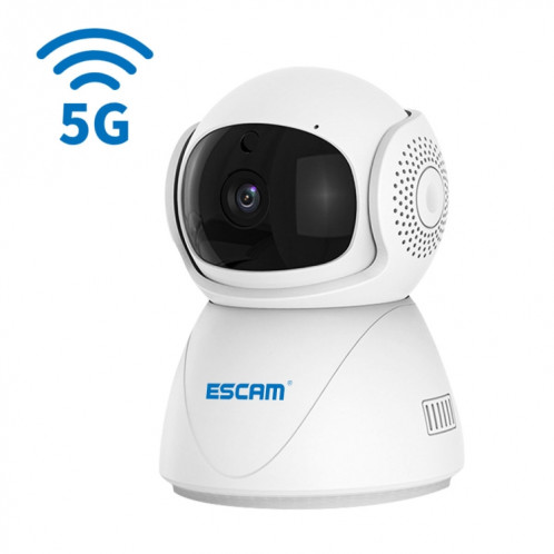 ESCAM PT201 HD 1080P Dual-bande wifi Caméra IP, Support Vision nocturne / Détection de mouvement / Trackage automatique / Carte TF / Deux voies Audio, Fiche EU SE11EU484-014