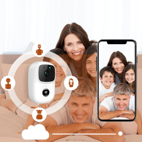 B90 Caméra de surveillance de la batterie à faible puissance, support d'interphone bidirectionnel, carte TF, induction du corps humain PIR SH03151663-011