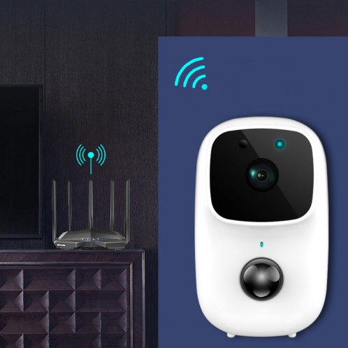 B90 Caméra de surveillance de la batterie à faible puissance, support d'interphone bidirectionnel, carte TF, induction du corps humain PIR SH03151663-011