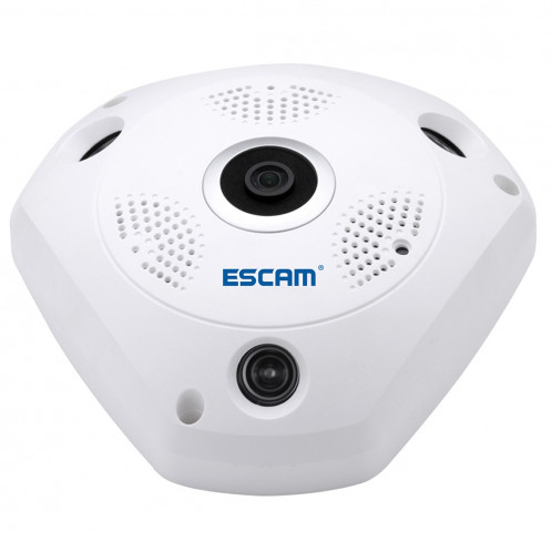 ESCAM Shark QP180 960P 360 degrés Fisheye objectif 1.3MP WiFi IP Camera, détection de mouvement de soutien / vision nocturne, Distance IR: 10m SE0327336-020