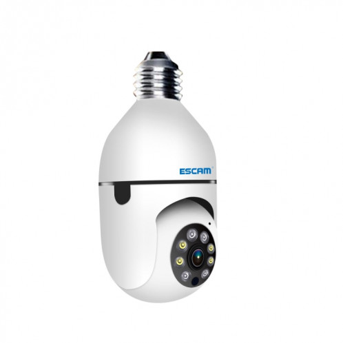 ESCAM PT208 1080P HD Ampoule HD Caméra WiFi, détection de mouvement de support, audio bidirectionnel, vision nocturne, carte TF SE0328879-013
