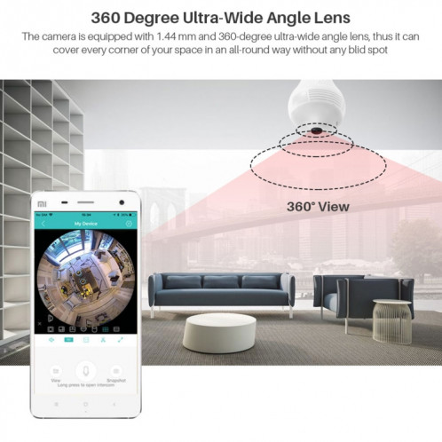 B3 1,3 million de pixels Home Smart WiFi Panoramic Light Ampoule SH0334878-08