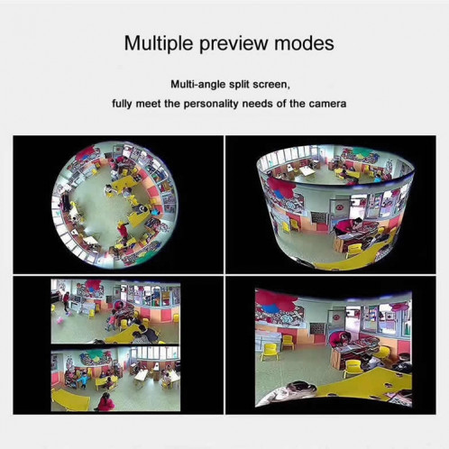 Anpwoo MN003 Caméra IP panoramique Wi-Fi panoramique 360 ​​degrés 960P HD, prise en charge de la détection de mouvement et de la vision nocturne infrarouge et de la carte TF (max. 64 Go) SA03701943-015