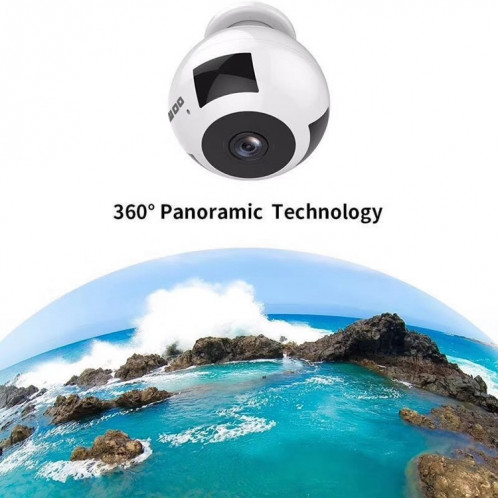 Anpwoo MN003 Caméra IP panoramique Wi-Fi panoramique 360 ​​degrés 960P HD, prise en charge de la détection de mouvement et de la vision nocturne infrarouge et de la carte TF (max. 64 Go) SA03701943-015