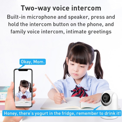 Caméra IP intelligente WiFi panoramique YT64 ICSEE 1080P, prise en charge de la carte TF/audio bidirectionnel/détection de mouvement/Vision nocturne (prise ue) SH88EU62-08