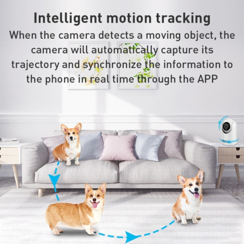 Caméra IP intelligente WiFi panoramique YT64 ICSEE 1080P, prise en charge de la carte TF/audio bidirectionnel/détection de mouvement/Vision nocturne (prise ue) SH88EU62-08