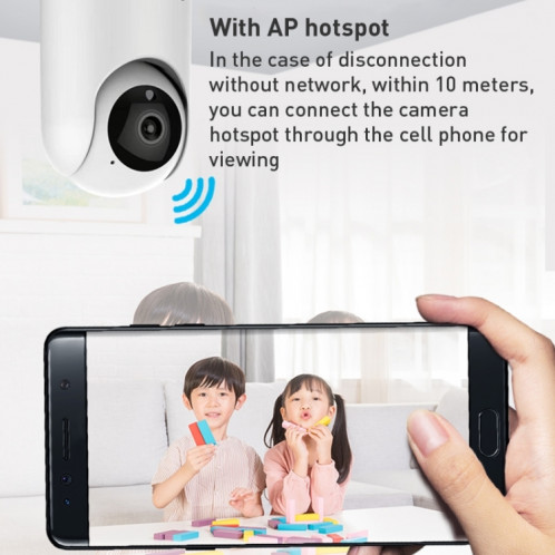 Caméra IP intelligente WiFi panoramique YT64 ICSEE 1080P, prise en charge de la carte TF/audio bidirectionnel/détection de mouvement/Vision nocturne (prise ue) SH88EU62-08