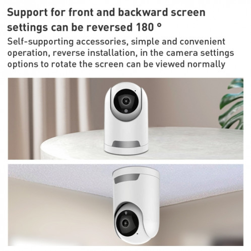 Caméra IP intelligente WiFi panoramique YT64 ICSEE 1080P, prise en charge de la carte TF/audio bidirectionnel/détection de mouvement/Vision nocturne (prise ue) SH88EU62-08