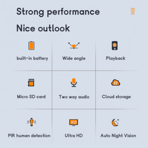 CAMSOY S50 1440P WiFi caméra d'action réseau sans fil enregistreur grand angle avec support SC05011489-012