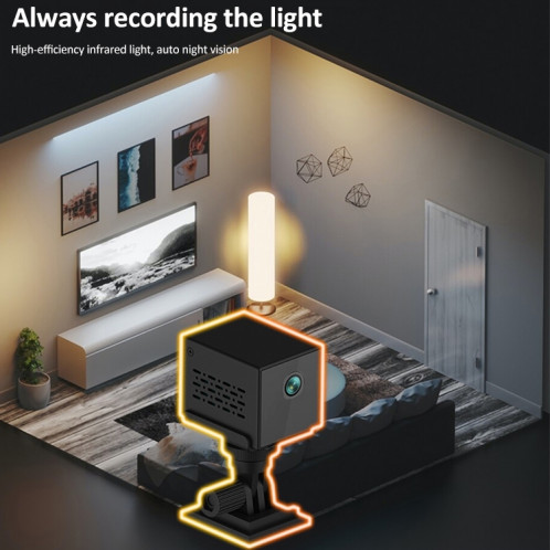 CAMSOY S30 1080P longue durée de vie de la batterie WiFi caméra d'action réseau sans fil enregistreur grand angle avec support SC1300571-015