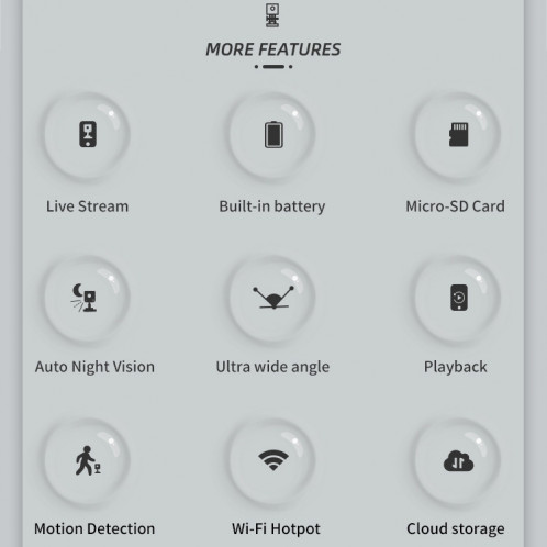 CAMSOY S30 1080P longue durée de vie de la batterie WiFi caméra d'action réseau sans fil enregistreur grand angle avec support SC1300571-015