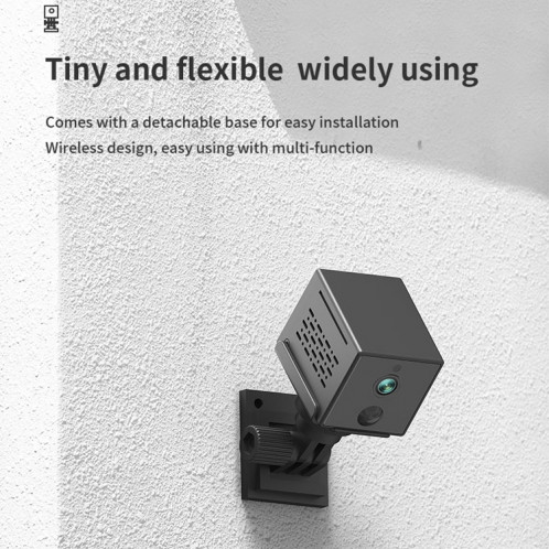 CAMSOY S30W 1080P faible consommation d'énergie WiFi caméra d'action réseau sans fil enregistreur grand angle avec support SC13011179-013