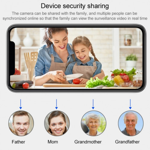 Al-63 2.0 millions de pixels 1080P HD WiFi IP Caméra IP, support Vision nocturne et Détection de mouvement et carte d'interphone à deux voies et carte TF, SH12EU1201-017