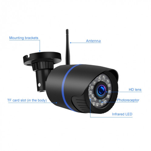 Q4 2.0 Million Pixels 1080P HD Wireless IP Camera, Support Motion Detection & Two-way Audio & Infrared Night Vision & TF Card, SH60EU701-015