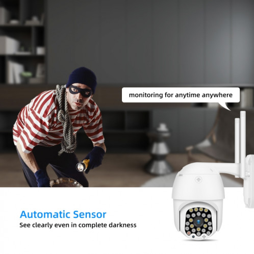 QX18 1080P HD WiFi IP Caméra IP, Support Vision nocturne et Détection de mouvement et carte Audio & TF à deux voies, SH63EU1566-09