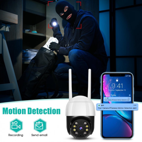 QX29 3.0MP HD WIFI IP Caméra IP, Support Vision nocturne et Détection de mouvement et carte Audio & TF, Bouchon UK SH66UK1210-010