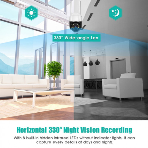 QX29 3.0MP HD WIFI IP Caméra IP, Support Vision nocturne et Détection de mouvement et carte Audio & TF, Bouchon UK SH66UK1210-010