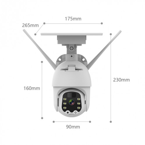 Caméra IP sans fil Solar T21 1080P HD, détection de mouvement de support et carte nocturne infrarouge et carte TF SH15731214-019