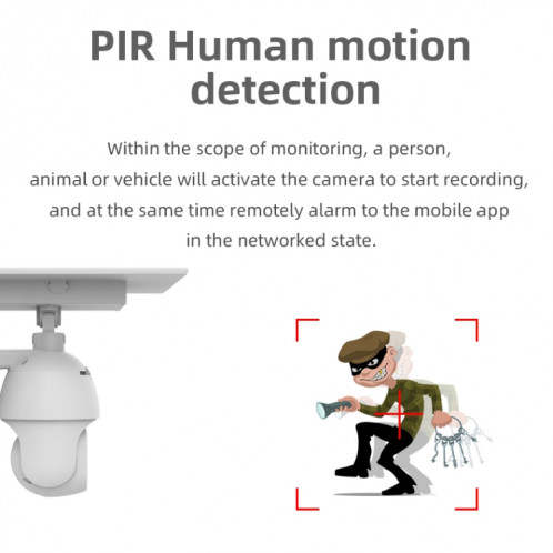 Caméra IP sans fil Solar T21 1080P HD, détection de mouvement de support et carte nocturne infrarouge et carte TF SH15731214-019