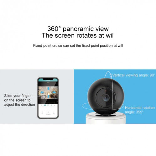 YT46 HD Wireless Network Network Shaking Head Camera, détection de mouvement et carte nocturne infrarouge et carte Micro SD, SH75EU1834-015