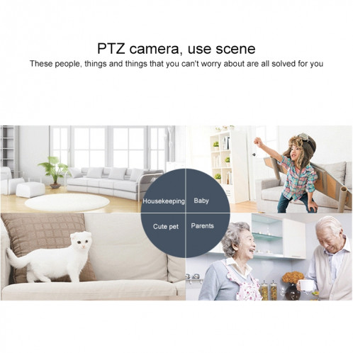 YT47 HD Network Wireless Network Shaking Head Camera, détection de mouvement de support et carte nocturne infrarouge et carte micro SD, SH76EU261-016