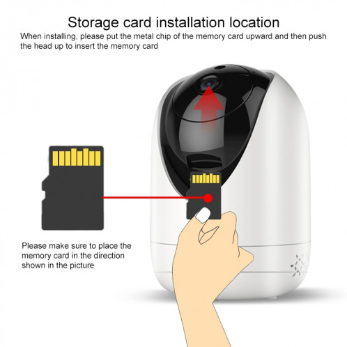 YT47 HD Network Wireless Network Shaking Head Camera, détection de mouvement de support et carte nocturne infrarouge et carte micro SD, SH76EU261-016
