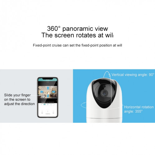 YT47 HD Network Wireless Network Shaking Head Camera, détection de mouvement de support et carte nocturne infrarouge et carte micro SD, SH76EU261-016