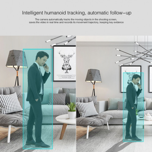 YT48 HD Network Indoor Network Shambre Caméra jumelle, détection de mouvement et vision nocturne infrarouge et carte Micro SD, SH77EU693-017