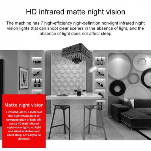 W18 1080P HD WiFi Mini caméra de sécurité intelligente, prise en charge de 155 degrés de détection de grand Angle et de mouvement et de vision nocturne infrarouge et de carte TF SH2511328-021