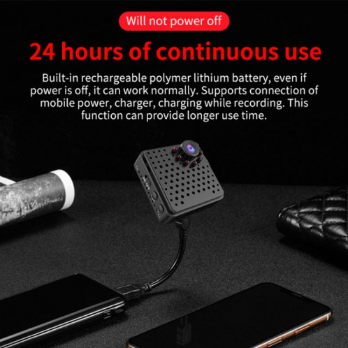 W18 1080P HD WiFi Mini caméra de sécurité intelligente, prise en charge de 155 degrés de détection de grand Angle et de mouvement et de vision nocturne infrarouge et de carte TF SH2511328-021