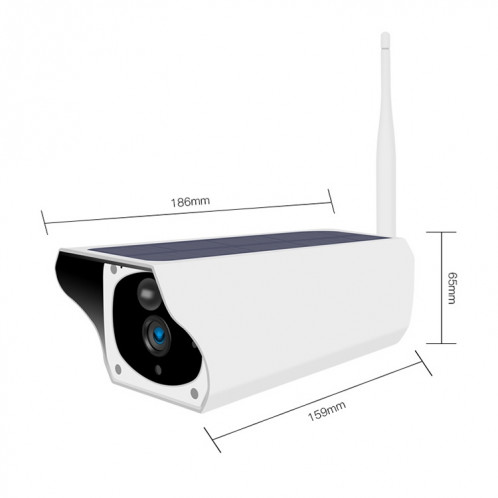 T1-2 Version WiFi 2 mégapixels Caméra de surveillance solaire HD étanche extérieure sans batterie et mémoire, prise en charge de la vision nocturne infrarouge et de la détection de mouvement / alarme et interphone SH26621240-014