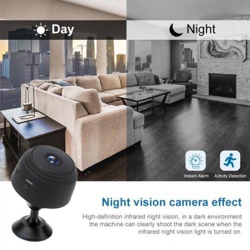 A9 + 1080P Appareil photo Remote Wireless, Soutenir la vision nocturne et la détection de mouvement et la carte TF, solution BLUECOM Bluetooth (Noir) SH210B1834-08