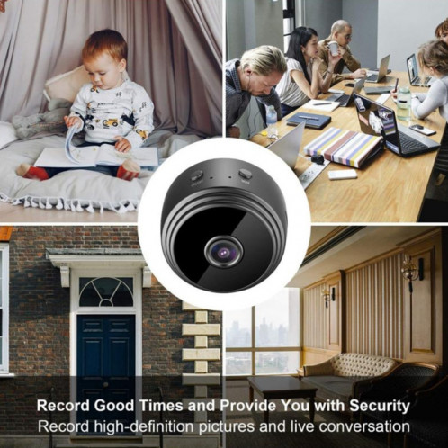A9 + 1080P Appareil photo Remote Wireless, Soutenir la vision nocturne et la détection de mouvement et la carte TF, solution BLUECOM Bluetooth (Noir) SH210B1834-08
