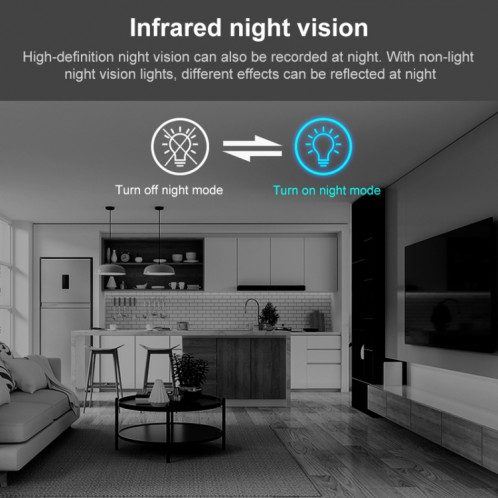 SQ11 Home HD 1080P 8 LEDS MINI WIFI Caméra, Support Vision Night & Mouvement et carte TF (Noir) SH212B1501-09