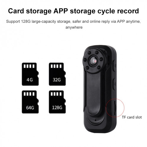A8 Backclip Extérieur Wifi Motion Détection de Sports DV Caméra DV SH333137-07