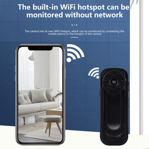 A8 Backclip Extérieur Wifi Motion Détection de Sports DV Caméra DV SH333137-07