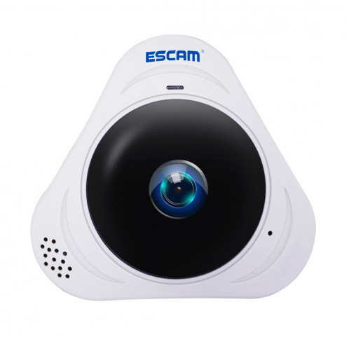 ESCAM Q8 960P 360 degrés Fisheye objectif 1.3MP WiFi IP Camera, détection de mouvement de soutien / vision nocturne, Distance IR: 5-10m (blanc) SE340W833-016