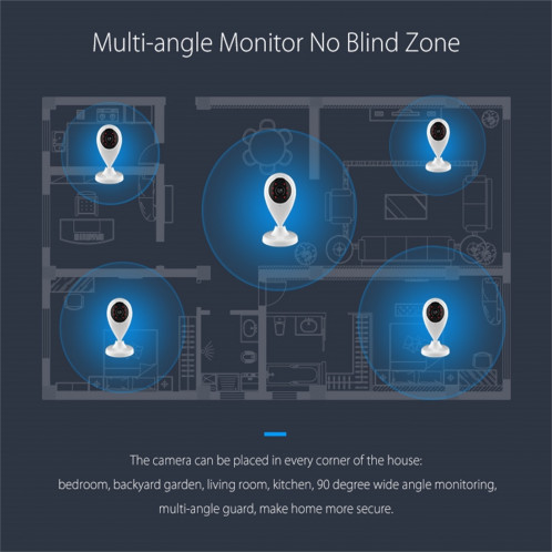 Caméra IP WiFi intérieure NEO NIP-55AI, avec vision nocturne infrarouge, moniteur multi-angle et télécommande pour téléphone portable SH34361254-012
