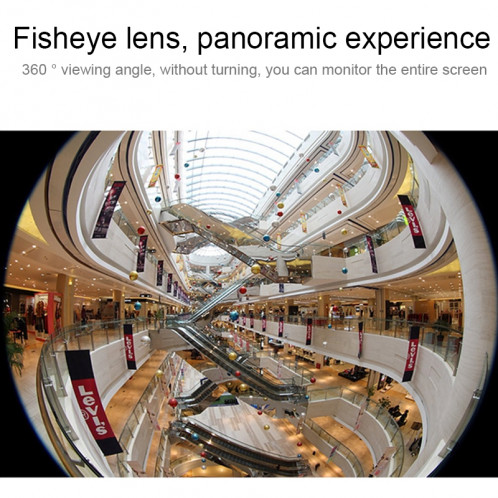 360EyeS EC10-I6 Caméra panoramique réseau 360 degrés HD avec fente pour carte TF, contrôle des téléphones mobiles de soutien (blanc) SH102W910-09