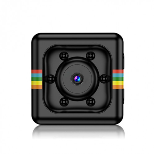 SQ11 Mini DV HD 1080P 6 LEDS Sport Enregistreur Caméra avec titulaire, Détection du moniteur de support et carte Night Vision et TF (Noir) SH211B1910-08