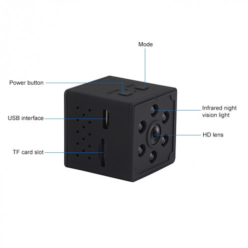 Caméra WiFi Q15 1080P HD pour maison intelligente, détection de mouvement de soutien et vision nocturne sans lumière et carte TF SH52691787-017