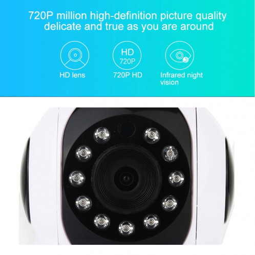 Caméra de surveillance intelligente HD 720P de réseau sans fil de caméra de surveillance sans fil d'artefact de V380 Wifi SH56851807-013
