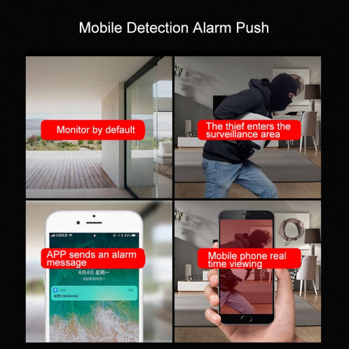 V380 720P Caméra sans fil HD Vision nocturne Smart Wifi Téléphone portable Télécommande Ménage Magasin Moniteur SH5687735-014