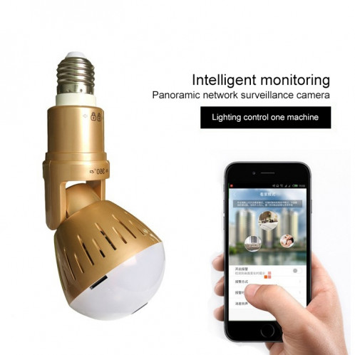 1,3 mégapixels Panoramique Universel Ampoule Appareil photo Téléphone Portable Installation à distance Réseau domestique HD Plug and Play V380 Surveillance SH5689736-010