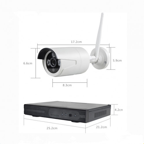 4CH HD 720P 1.0 Mega Pixel 2.4GHz WiFi IP Camera Camera + Kit NVR SH56991552-011